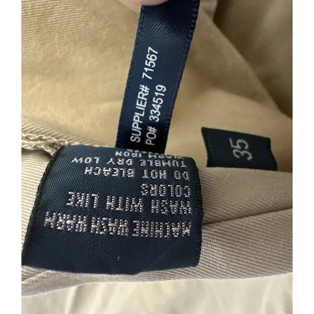 Polo Ralph Lauren Tyler Shorts Mens 35 Khaki Pleated Classic Fit‎ Cotton Chino